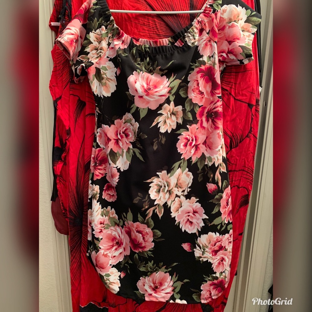 Off shoulder floral dress